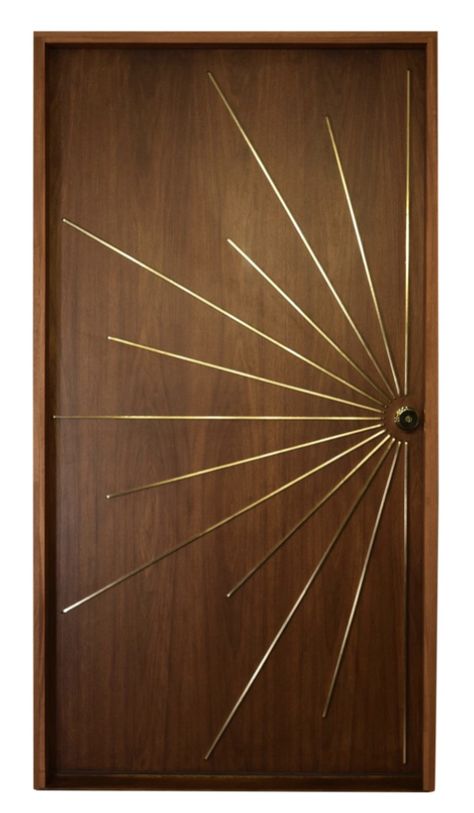 Door With Golden Strip, Door Design With Golden Strip, T Patti Door Design, Minimal Door, Mid Century Modern Door, Kitchen Ceiling Design, Steel Railing Design, Door Makeover Diy, Flush Door Design