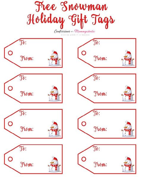 Christmas Gifts Parents, Crafts Christmas Kids, Free Christmas Labels, Snowman Gift Tags, Diy Winter Crafts, Christmas Crafts Easy, Baskin Robbins Ice Cream, Christmas Printable Labels, Snowman Tags