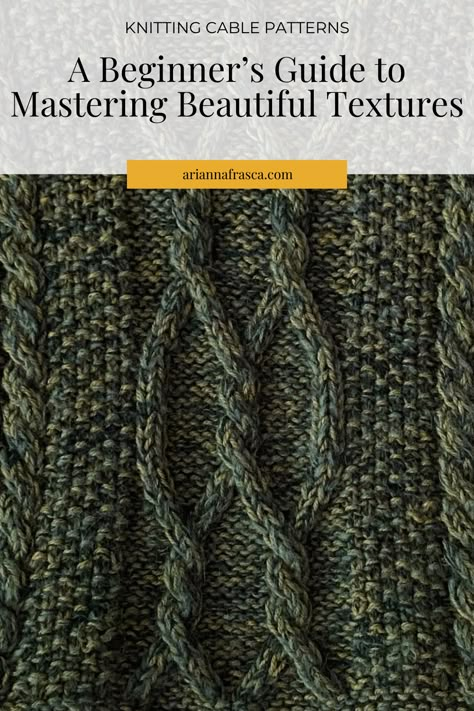 If you've ever struggled with knitting cables, you're not alone. In my latest post, I break down the essentials of this Hobby  How to Knit Cable Patterns step by step. Learn how to tackle this beautiful technique without frustration and create stunning, intricate designs! Whether you're a beginner or experienced knitter, this guide is full of hope and helpful tips. Click to start your cable journey today! Knit Cable Stitches, Cables Knitting, Knit Stitch Patterns Cables, Knit Cables, Knitting Cables, Cable Knitting Patterns, Knitting Stitches Tutorial, Knitting Patterns Free Scarf, Chunky Knitting Patterns