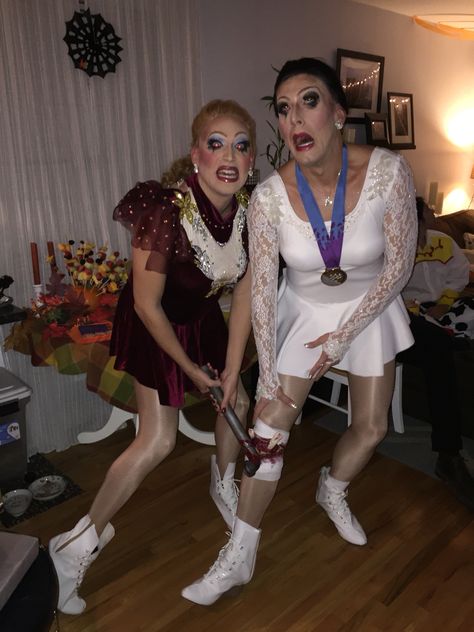 Nancy Kerrigan and Tonya Harding Halloween Costumes 2015 Tanya Harding Nancy Kerrigan Costume, I Tonya Halloween Costume, Tanya Harding Costume, Nancy Kerrigan And Tonya Harding Costume, Tonya Harding And Nancy Kerrigan Costume, Nancy Kerrigan Costume, Tonya Harding Costume, Halloween Costumes 2015, Olympics Costume