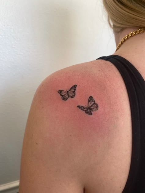 Butterfly Tattoo Back Of Shoulder, Butterfly Tattoo On Back Shoulder, Butterfly On Shoulder Tattoo, Butterfly Tattoo Back Shoulder, Shoulder Tattoo Butterfly, Tattoo Placement Shoulder, Butterfly Tattoo Shoulder, Butterfly Shoulder Tattoo, Tattoos Placement