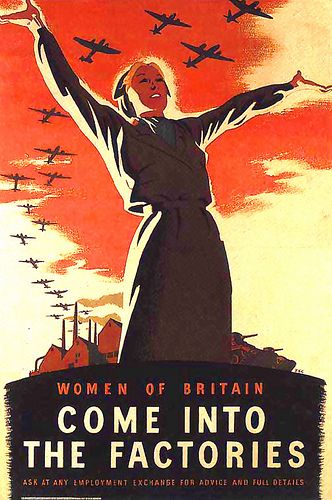 come into the factories Wwii Propaganda Posters, Wwii Women, Ww2 Propaganda Posters, Ww2 Propaganda, Wwii Propaganda, On The Wings Of Love, Ww2 Posters, Wwii Posters, Propaganda Art