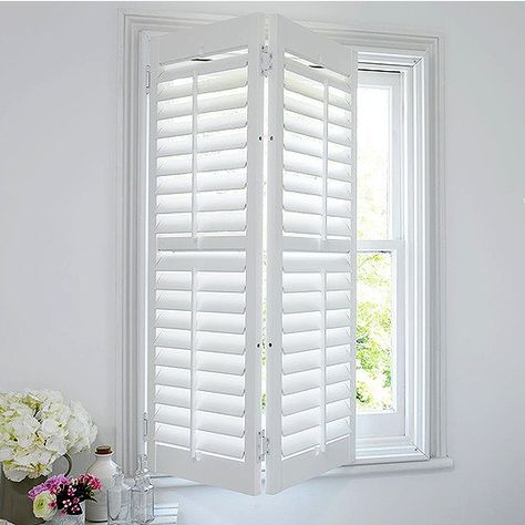 Full Height Shutters - The Shutter Store Bifold Shutters, Shutters Interior Window, Shutters For Windows, Country Shutters, Bay Window Shutters, California Shutters, Shutters Interior, Interior Window Shutters, Kitchen Windows