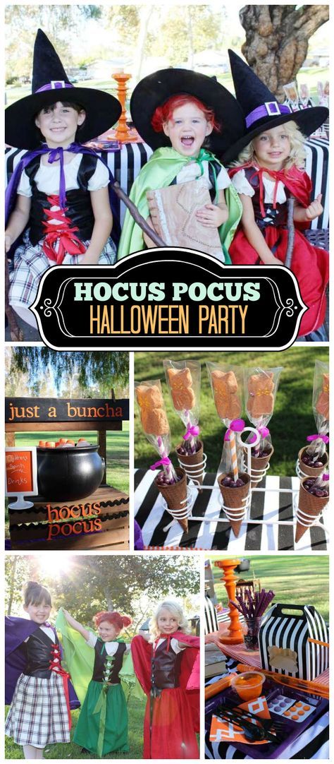 Hocus Pocus Birthday Party, Hocus Pocus Birthday, Witches Dress, Hocus Pocus Halloween Costumes, Cute Witches, Witches Tea, Themed Halloween Party, Hocus Pocus Movie, Hocus Pocus Party