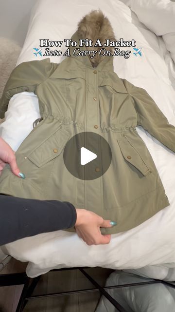 Travel Reimagined on Instagram: "✨How to Fold a Jacket to Fit in a Carry-On Suitcase! ✈️🧳

Traveling to multiple climates and need a jacket for later in the trip but not right away? 🌞❄️ We’ve all been there! 🙌 Instead of wearing it and overheating, use this simple folding hack to pack your jacket perfectly into your carry-on. 👕💼 This method helps keep your jacket wrinkle-free and saves space for the rest of your essentials! Perfect for travel, storage, or organizing your coats at home!

💡 Drop a comment with your favorite packing hacks! ✨

❤️ Follow for more Travel Hacks & RV Tips! ❤️

Follow for more travel tips, packing hacks, and organization ideas! 🚀✈️ #TravelHacks #PackingTips #CarryOnEssentials #OrganizedTravel #JacketPackingHack #FoldForTravel #SuitcasePacking #WrinkleFreePac How To Fold When Packing, Packing Jackets Tips, Pack Jeans In A Suitcase, Packing Hacks Travel Suitcases, Packing Tips For Travel Suitcases, Wrinkle Free Packing, Carryon Essentials, Organization Packing, Travel Organization Packing