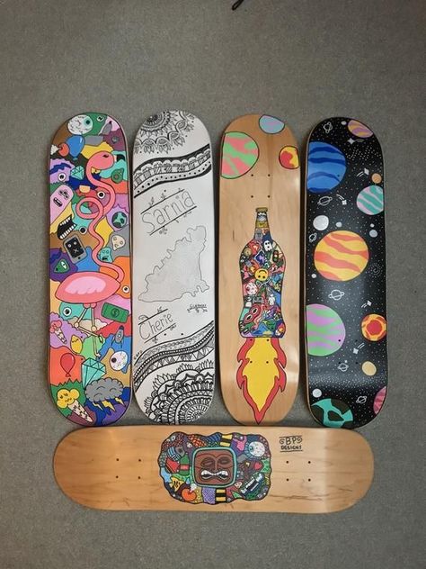 Painted Skateboard, Custom Skates, Longboard Design, Skateboarding Tricks, Skateboard Aesthetic, Skateboard Deck Art, Skateboard Art Design, Custom Skateboards, Skate Girl