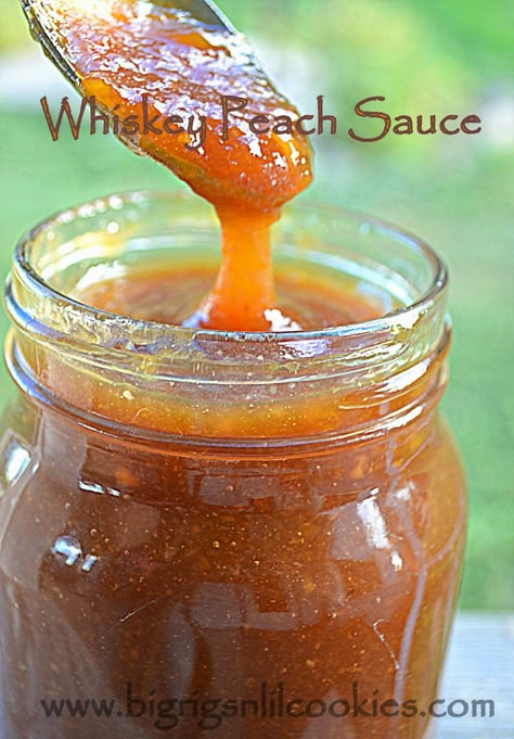 Big Rigs 'n Lil' Cookies: Whiskey Peach Sauce Cupcake Fillings, Peach Whiskey, Whiskey Sauce, Peach Sauce, Whiskey Recipes, Bourbon Sauce, Peach Recipes, Homemade Mixes, Peach Jam