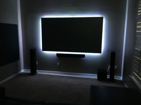 Led Around Tv, Led Lit Room, Tv With Lights Behind It, Ps5 Setup Bedroom Tv, All Black Room Ideas, All Black Room Bedrooms, Black Room Ideas For Men, All Black Room, Black Room Ideas