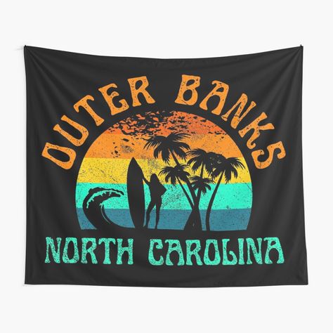 Outer Banks Room Ideas, Palm Tree Sticker, Outer Banks North Carolina, North Carolina Beaches, Carolina Beach, Surfer Girl, Outer Banks, Room Ideas Bedroom, Room Themes