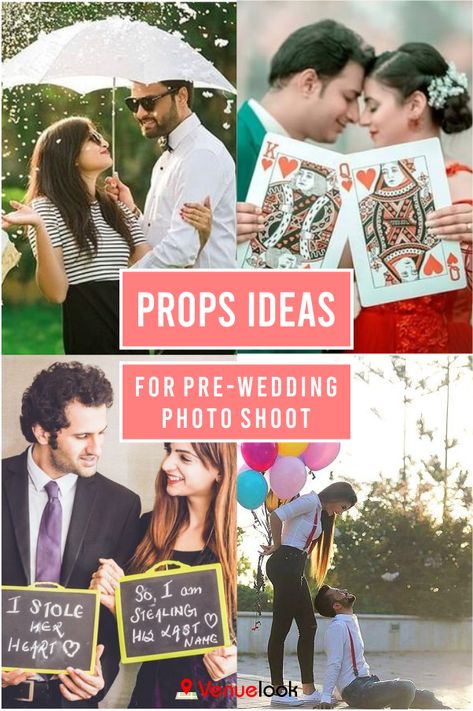 Props For Wedding Photoshoot, Pre Wedding Props Cute Ideas, Funny Pre Wedding Shoot Ideas, Funny Wedding Props, Pre Wedding Props Ideas, Pre Wedding Poses Funny, Props For Pre Wedding Shoot, Pre Wedding Shoot Ideas Funny, Pre Wedding Props