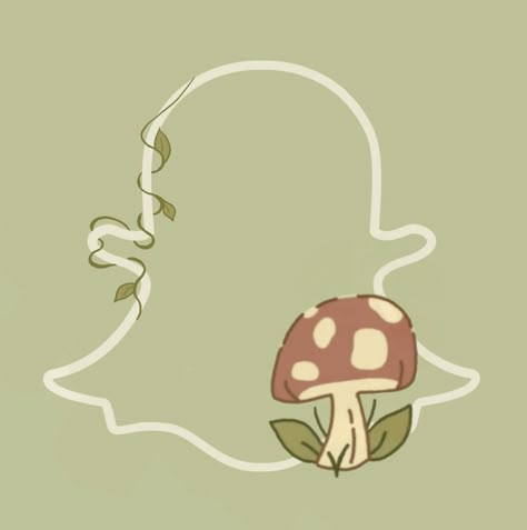 Cottagecore Snapchat Icon, Mushroom App Icons, Iphone Icons Organize Aesthetic, Apps Wallpaper, Cottagecore Icons, Snapchat Logo, Cat App, Zestaw Ikon, Mobile App Icon