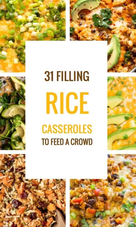 Potluck Rice Recipes, Rice Potluck Dishes, Rice Meals No Meat, Rice Casseroles For A Crowd, Rice Dishes For A Crowd, Healthy Rice Casserole Recipes, Fancy Rice Recipes, Rice Casseroles For Dinner, Rice Casserole Recipes Side Dishes