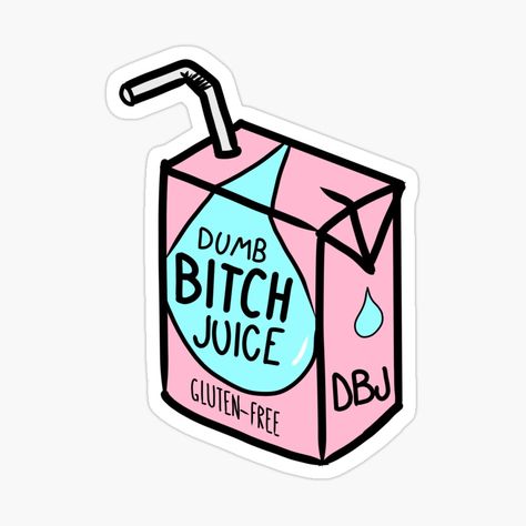 Drinking Stickers, Weird Stickers Printable, Aesthetic Drink Stickers, Y2k Bumper Stickers, Bumper Humper Sticker, Dumb And Dumber, Flask, Cute Stickers, Juice