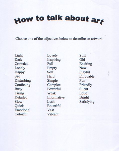 http://www.bermudanationalgallery.com/activity-worksheets how to talk about art. Critique Worksheet and Vocab. Art Class. Art History. Art Critique Words, Worksheet Design Ideas, How To Critique Art, Art History Quotes, How To Be Artistic, Chatty Class Classroom Management, Art Critique Worksheet, Talkative Students, Art Language