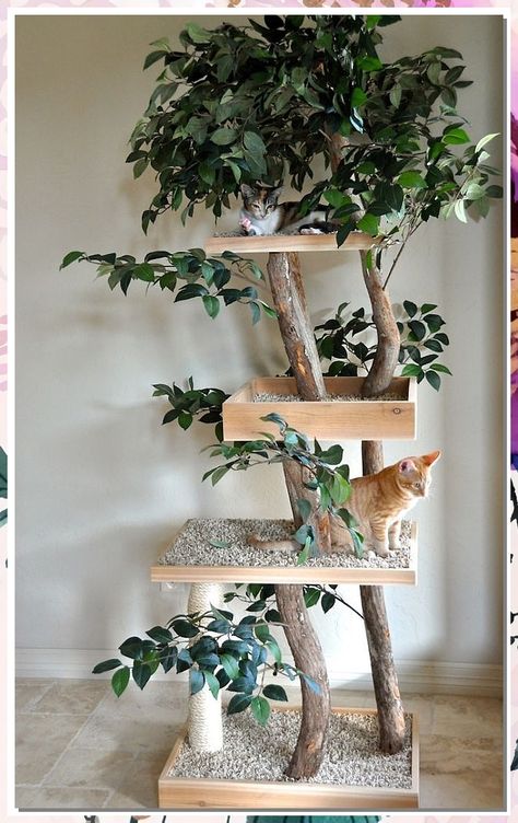 Looking for the purr-fect cat tree for your feline friend? Check out these 12 creative cat tree ideas that will keep your kitty entertained and happy! From modern designs to DIY options, there's something for every cat lover. Give your furry companion the ultimate play space with these unique cat tree ideas. Refurbished Cat Tree, Cat Trees Aesthetic, Creative Cat Tree, Living Room With Cat Tree, Tall Cat Tree, Diy Cat Tree Easy, Cat Tree Aesthetic, Natural Cat Tree, Aesthetic Cat Tree