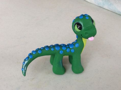 Cute dinosaur by Galactic Menagerie #dinosaur #cute #polymerclay Jean Crafts, Clay Figures, Cute Dinosaur, Dinosaur Stuffed Animal, Crafts For Kids, Polymer Clay, Craft Ideas, Dolls, Toys