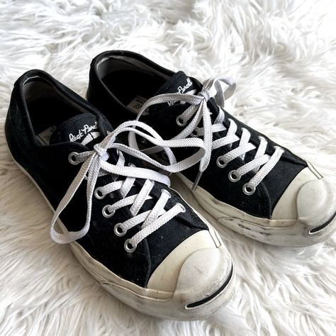 Size 7.5 women’s / 5 men’s black & white Converse Jack Purcell sneakers Black White Converse, Black And White Converse, Converse Jack Purcell, Jack Purcell, White Converse, + Core + Aesthetic, Sneaker Shopping, Converse Shoes, Converse