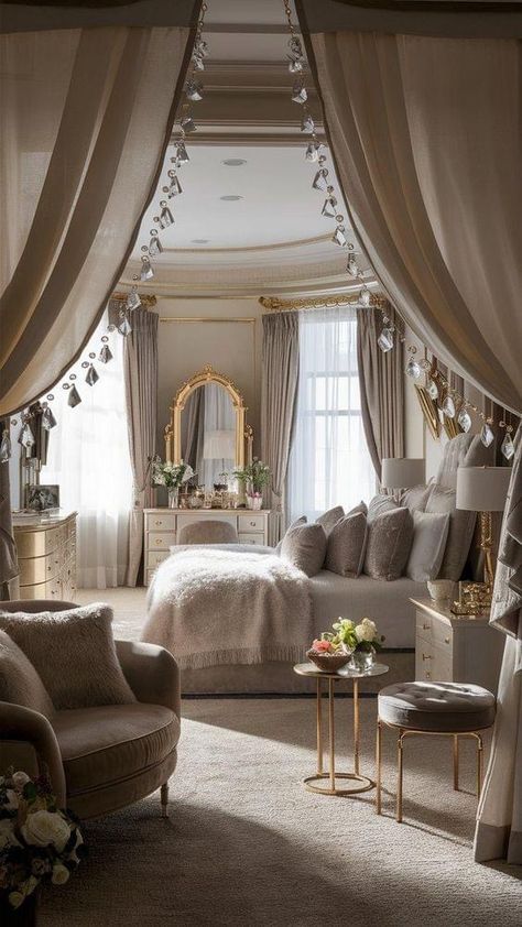 Glam Decor Ideas, Cozy Glam Bedroom, Glamorous Bedroom, Thanksgiving Table Decor Ideas, Cozy Glam, Glam Bedroom Decor, Thanksgiving Table Decor, Luxury Room Bedroom, Glam Bedroom