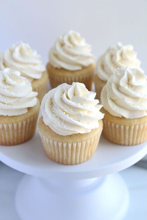 Vanilla Cupcakes - Cake Me Home Tonight White Chocolate Cream Cheese Frosting, Truffle Filling, White Chocolate Cupcakes, White Chocolate Cream, Almond Cupcakes, Chocolate Cream Cheese Frosting, Shugary Sweets, Vanilla Cupcake Recipe, Coconut Cupcakes