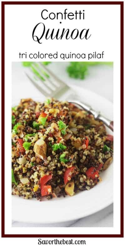 Tri Color Quinoa, Tricolor Quinoa, Quinoa Pilaf, Veggie Side Dish Recipes, Quick Side Dishes, Healthy Snacking, Best Vegetarian Recipes, Veggie Side Dishes, Toasted Almonds