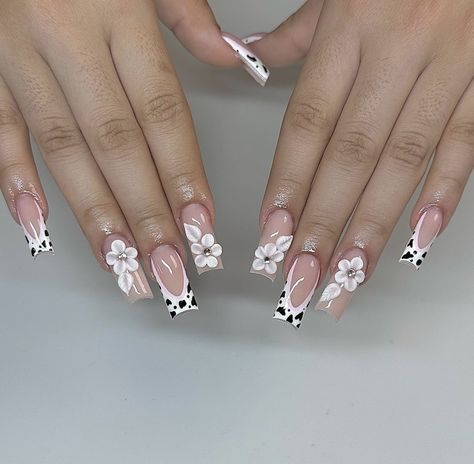 Duck Nails Acrylic, Nails Photo, Hello Kitty Nails Art, Western Nails, Cow Nails, Duck Nails, Long Acrylic Nail Designs, Leopard Print Nails, Hello Kitty Nails