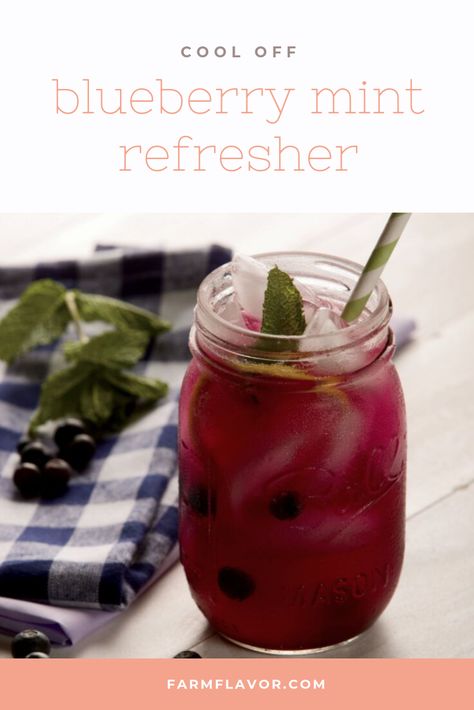 Blueberry Mint Refresher Cool down on a hot day with an ice-cold glass of Blueberry Mint Refresher. Blueberry Mint Lemonade, Blueberry Mint Ice Cubes, Raspberry Mint Lemonade, Blueberry Mint Smoothie, Blue Raspberry Lemonade Non Alcoholic, Blueberry Mint, Blueberry Syrup, Summertime Drinks, Diet Pills