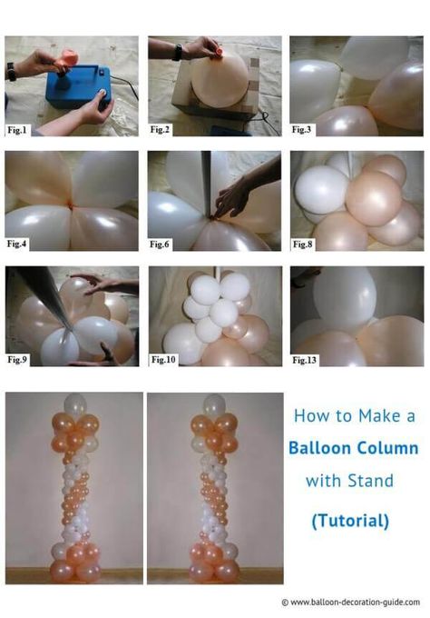 It's not a piece of cake, to make a balloon column. But with our step-by-step instructions you'll soon be looking at your very first balloon tower masterpiece. Birthday Decorations Balloons, Ballon Column, Balloon Pillars, Balloon Tower, Deco Ballon, How To Make Balloon, Decorations Balloons, One Balloon, Diy Balloon Decorations