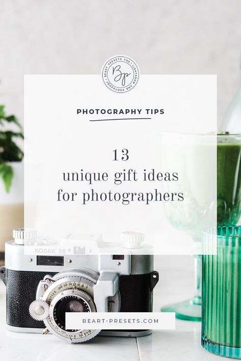 13-unique-gift-ideas-for-photographers Photographer Thank You Gift, Gifts For Wedding Photographer, Wedding Photographer Thank You Gift, Gift For Wedding Photographer, Photography Gift Basket Ideas, Wedding Photographer Gift Ideas, Gifts For A Photographer, Gifts For Photography Lovers, Photographer Gift Ideas