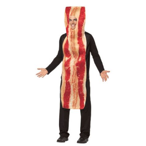 Looking to save money on a costume this year? These Halloween get-ups are all $20 and under. Bacon Halloween Costume, Bacon Costume, Egg Costume, Clever Halloween, Food Costumes, Clever Halloween Costumes, Funny Costumes, Group Halloween Costumes, Mens Halloween Costumes