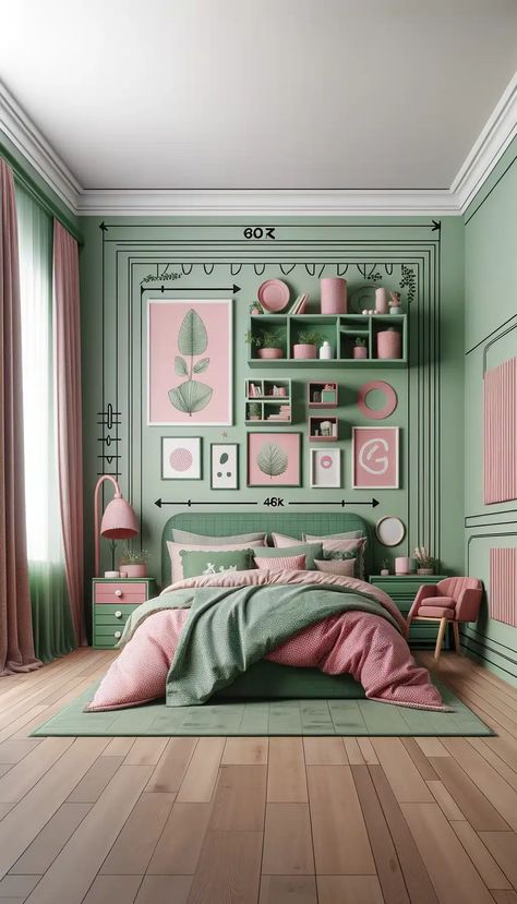 25 Beautiful Green and Pink Bedroom Ideas for a Unique Touch - Roomy Retreat