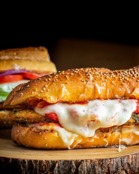 Chicken Parm Hoagie, Parmasean Chicken Sandwich, Chicken Park Sandwich, Chicken Parm Hero, Chicken Parmesan Subs, Vodka Chicken Parm Sandwich, Chicken Parm Sandwiches, Chicken Parmigiana Sandwich, Chicken Parm Sandwich Recipe