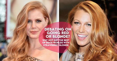 Debating On Going Red Or Blonde? Why Not Get Strawberry Blonde Reddish Blonde Hair, Metallic Hair Color, Dishwater Blonde, Professional Hair Dye, Strawberry Color, Strawberry Blonde Hair, Brown Hair Balayage, Go Red, Golden Blonde