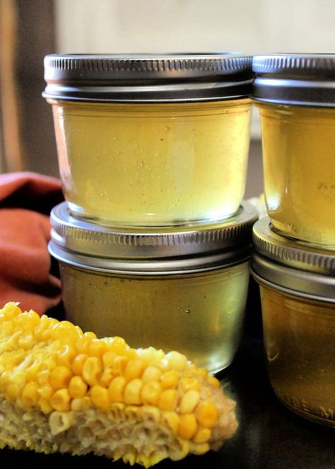 Canning Recipes | I have been saving my cobs in the freezer since harvest | Facebook Corn Cob Jelly, Homemade Nacho Cheese Sauce, Dehydrating Food, Homemade Nachos, Food Preserving, Cheesecake In A Jar, Food Gardening, Homemade Jelly, Jelly Recipe