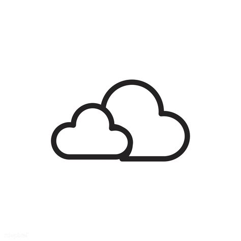 Cloud icon vector | free image by rawpixel.com Clouds Icon, Sharpie Drawings, Background Sky, Cute Cloud, Clock Icon, Cloud Icon, Doodle Tattoo, Cute App, Cloud Drawing