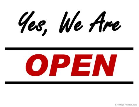 Printable We are Open Sign - Print Open Signs Open For Business Sign, Nail Technician Quotes, We Are Open Sign, Yes We Are Open, Cinnamon Uses, Pet Grooming Business, Business Marketing Design, Open & Closed Signs, Sorry We Are Closed