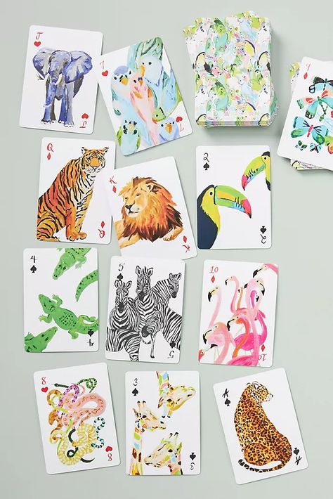 Anthropologie Holiday, Play Your Cards Right, Playing Cards Art, Playing Cards Design, Pencil And Paper, Zebras, Deck Of Cards, 그림 그리기, Card Art