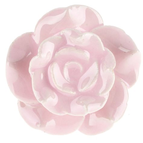 Get Pink Rose Knob online or find other Knobs products from HobbyLobby.com Bedroom Door Knobs, Modern Drawer Pulls, Couleur Rose Pastel, Ceramic Rose, Drawer Pulls And Knobs, Hardware Pulls, Diy Projects Videos, Bedroom Door, Handmade Decor