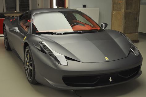 Matte Car Paint, Matte Cars, F12 Berlinetta, Grey Car, Ferrari 458 Italia, Matte Paint, Car Paint, Rustic Colors, Va Va Voom