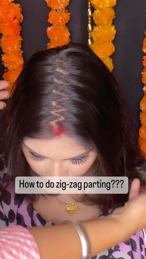 Quick and east trick of zig-zag parting. How to do zig-zag parting?? #hairstyle #hair #zigzagparting #zigzagbraids #hairstylist… | Instagram How To Do Zig Zag Hair Part, Zigzag Hair Part, Zig Zag Part Hair, Zigzag Hairstyles, Zig Zag Hair, Zig Zag Part, Hairstylist Instagram, Parting Hair, Artist On Instagram