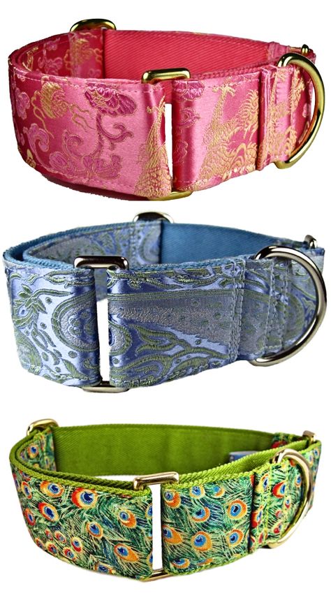 New greyhound/martingale/lupine dog collars - very pretty! https://pagez.com/3532/33-facts-about-dogs Wide Dog Collar, Diy Leather Dog Collar, Dog Collar Diy Tutorials, Dog Collar Pattern, Dog Harness Pattern, Purple Dog Collar, Green Dog Collar, Personalized Leather Dog Collar, Leather Dog Collar Custom