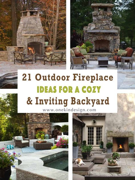 Outdoor Fireplaces Ideas Backyards, Outdoor Space With Fireplace, Big Outdoor Fireplace, Outdoor Fireplace Landscape Ideas, Outdoor Fireplace With Smoker, Backyard Patio Designs With Fireplace, Patio Fireplace Ideas Stone, Outdoor Fireplace Landscaping, Outdoor Fireplace Furniture