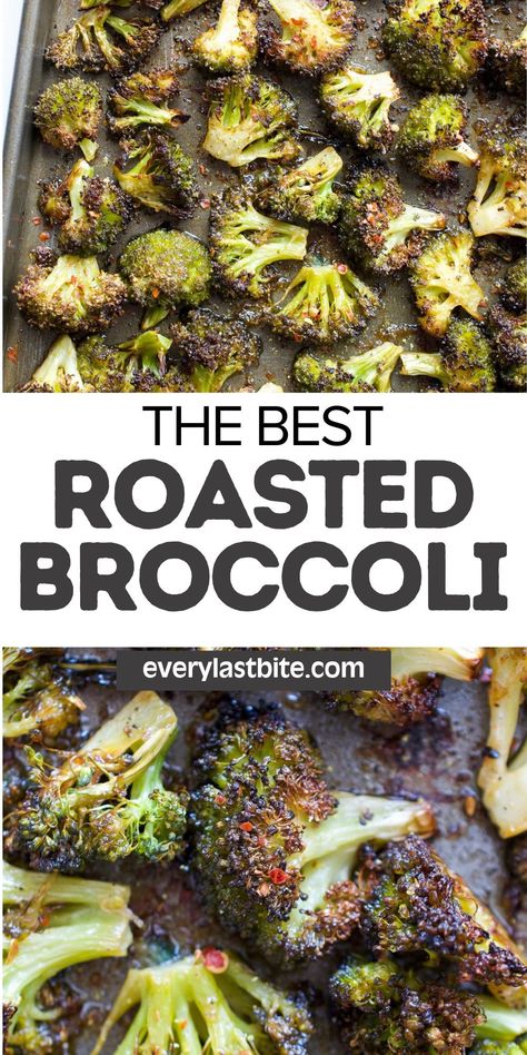 This really is the best Roasted Broccoli. It requires just a handful of ingredients and is easy to make, yet so tasty that even broccoli haters will enjoy it. This roast broccoli has quickly become my go to way to make broccoli and one of my favourite side dishes to serve with dinner. Best Roasted Broccoli, Roast Broccoli, Whole30 Recipes Breakfast, Roasted Broccoli Recipe, Main Dish Meals, Best Oven, Best Easy Recipes, Roasted Broccoli, Recipes Only