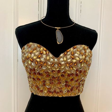 Jewelled Corset Top Heart Corset Top, Bling Corset, Heart Corset, Gold Heart, Amelie, Heart Of Gold, Corset Top, Dance Costumes, Festival Bra