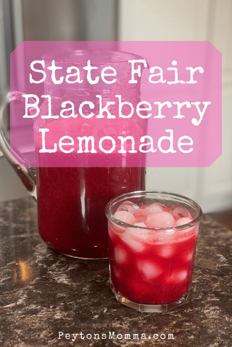 Blackberry Lemonade, Fair Foods, Minnesota State Fair, Drink Recipes Nonalcoholic, Summertime Drinks, Summer Drink Recipes, Lemonade Drinks, Refreshing Drinks Recipes, Fresh Lemonade