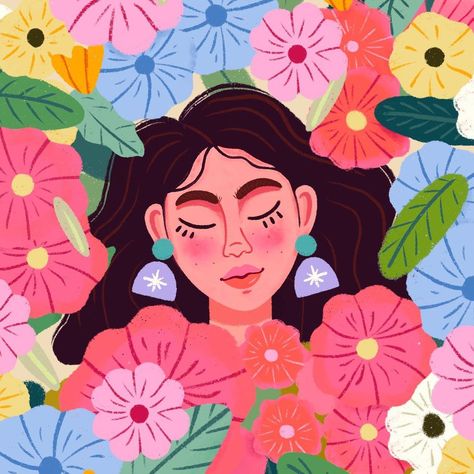 Devucii | Illustration’s Instagram post: “Giving you a closer look at this beauty🌸🌸✨✨ . . . . . .…” Flowers Procreate, Painting Artist, Spring Vibes, Art Inspiration Painting, Illustration Character Design, Flower Illustration, Artist Painting, Portrait Drawing, Painting Inspiration