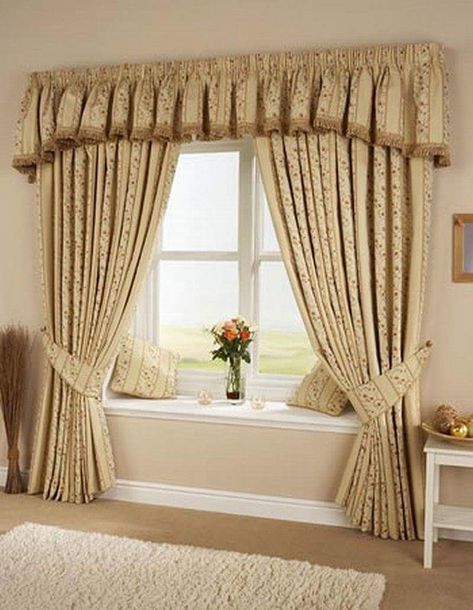 Bedroom Videos, Bathroom Valance, Valance Ideas, Window Curtain Designs, Bay Window Curtains, Diet Detox, Beige Curtains, Bedroom Blinds, Dining Room Curtains