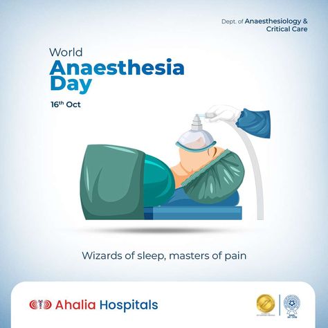 On World Anaesthesia Day, let's give a shout-out to the doctors who make surgery painless and recovery smooth. 🙌💤 Happy World Anaesthesia Day! #worldanaesthesiaday #ahaliahospitalsindia #anaesthesiology #criticalcare #palakkad #kerala #ahaliagroupofhospitals World Anaesthesia Day Images, Happy Anesthesia Day, World Anesthesia Day, World Anaesthesia Day, Anesthesia Day, Palakkad Kerala, Critical Care, Creative Ads, Day Wishes