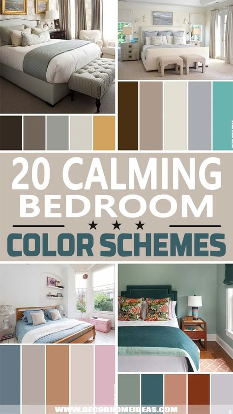 via @decorhomeidea Soothing Bedroom Colors, Room Color Ideas Bedroom, Calming Bedroom Colors, Soothing Bedroom, Bedroom Color Combination, Calming Bedroom, Salon Suites, Bad Inspiration, Dekor Diy