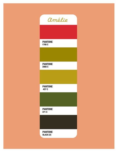 Amelie Color Palette, Grand Budapest Hotel Color Palette, Hotel Color Palette, Wes Anderson Color Palette, Pantone Black, Wes Anderson Style, Pantone Matching System, The Grand Budapest Hotel, Wes Anderson Films