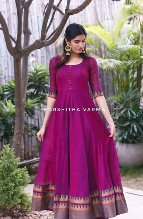 21fe5b8ba755eeaece7a450849876228desc45428362ri Indian Frocks, Kalamkari Dresses, Ikkat Dresses, Indian Wedding Fashion, Long Gown Design, Sari Dress, Salwar Designs, Long Gown Dress, Long Dress Design